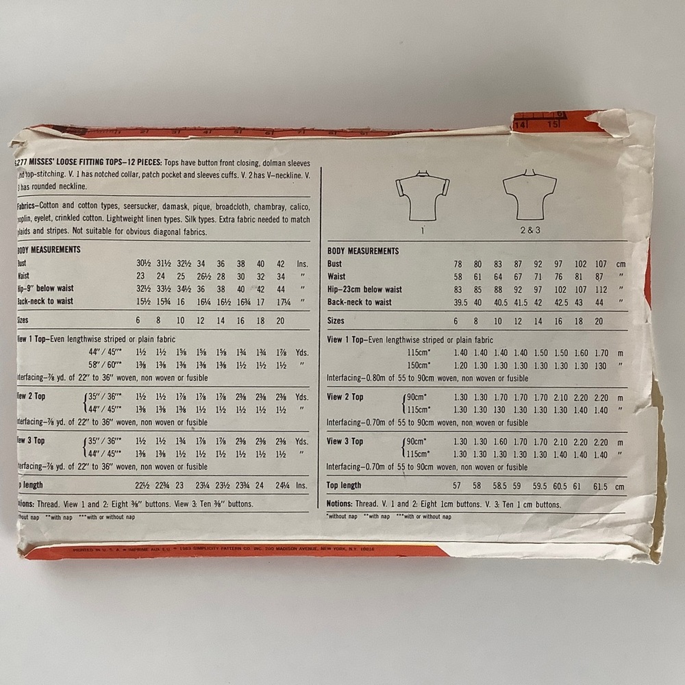 Simplicity 6277 Sewing Pattern - Picture 3 of 4